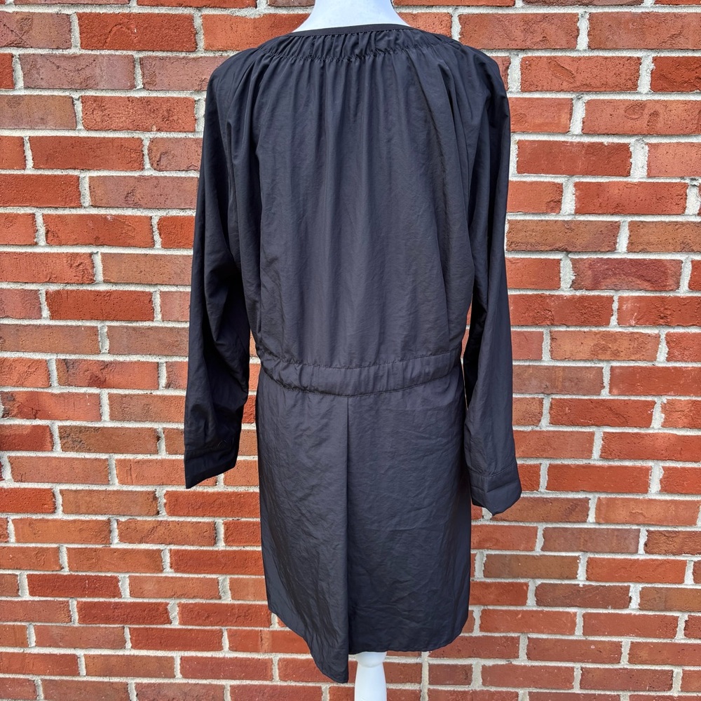 Zara Basic Black Long Sleeve Belted Button Down S… - image 7